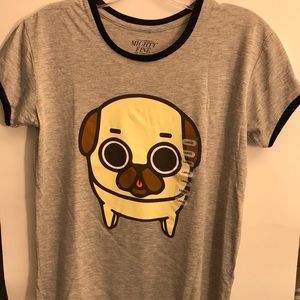 Women’s Junior Large Short sleeve Pug Shirt